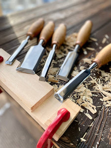 Satz Schrägkantenmeißel RICHTER Narex, Tischlerwerkzeug, gerader Meißel, Holzbearbeitungswerkzeug