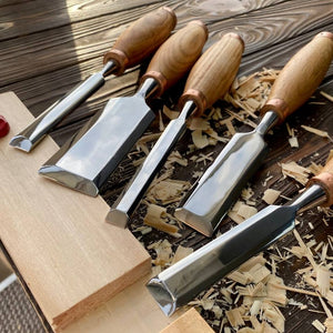 Set of straight flat bevel chisels STRYI Profi, Carpentry tool, Straight chisel, Woodworking tool