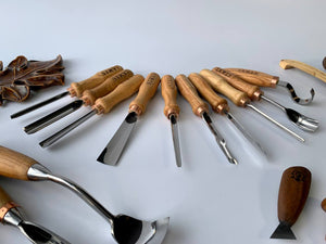 Versatile wood carving set STRYI Profi, toolset for detailed carving, chip carving, making figurines