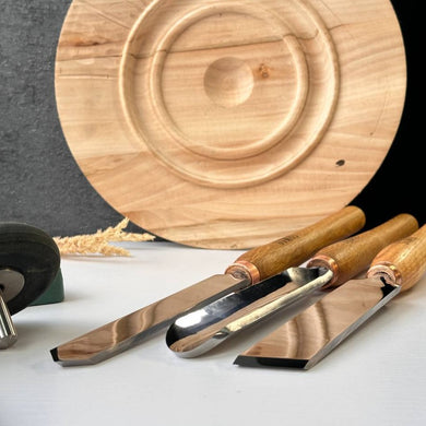Wood turning tools set STRYI Profi 3pcs, set of lathe tools, woodworking tools
