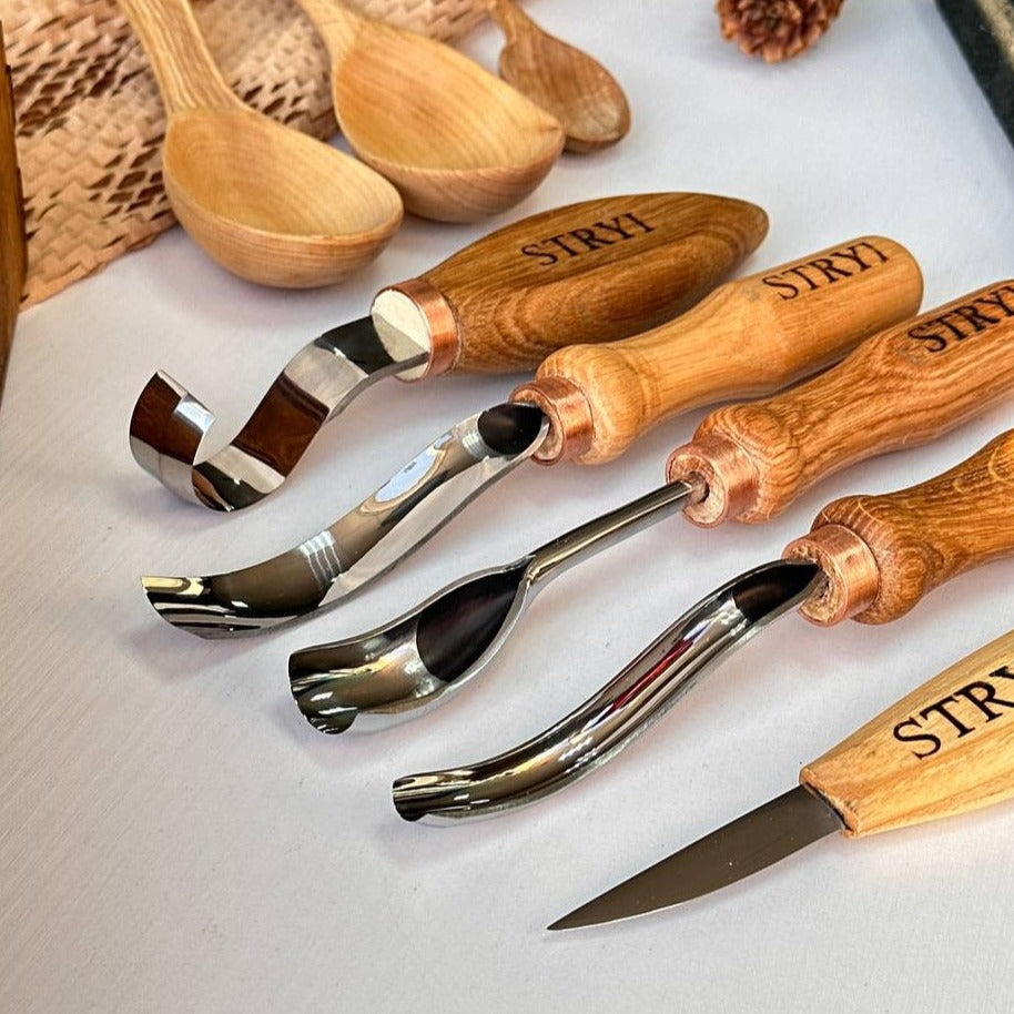 Hand Forged Spoon Knife Set cheapest Spoon Carving Knife 3pc, Kuksa Carving Knife, Wood Carving Tools, Spoon Carver, Bowl Carving Knife