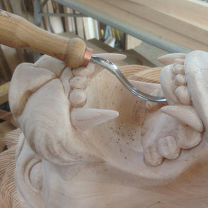 Gubia larga curvada perfil 5, herramientas para tallar madera STRYI
