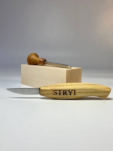 Wood carving set STRYI Start for making small figures for beginner, whittling figurines, detailing chisels