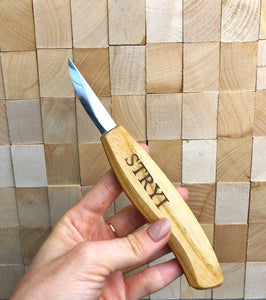 Kit de tallado para figuras - cuchillo con pieza en blanco de tilo STRYI Start