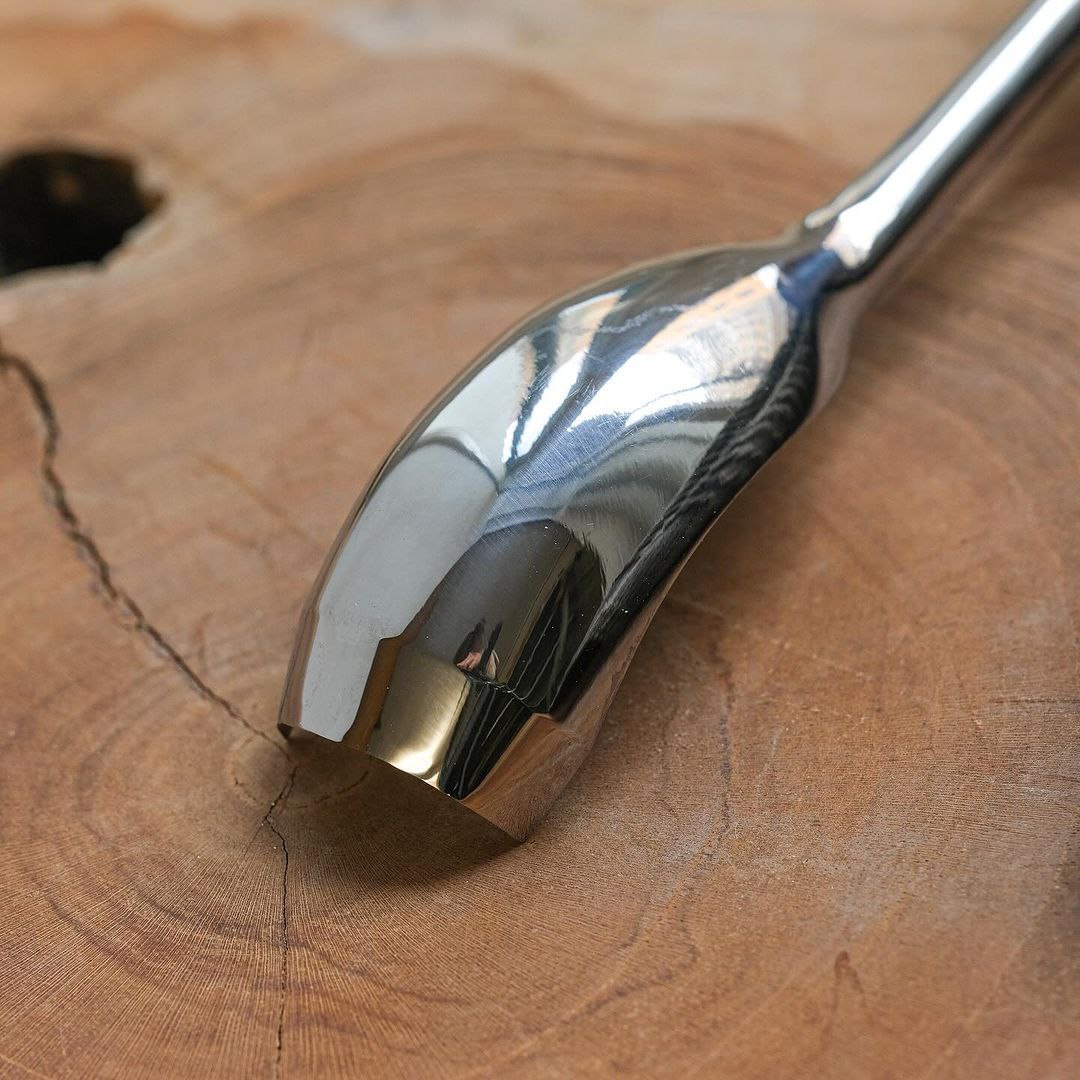 Short bent gouge 20mm, Spoon gouge STRYI Profi, Bowl carving tool