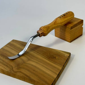 Gouge long bent chisel, profile#1 flat, STRYI Profi, Bent gouges, Carving tools, Curved tools