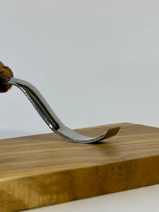 Gouge long bent chisel, profile#1 flat, STRYI Profi, bent gouges, carving tools, curved tools