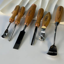 Load image into Gallery viewer, Completed toolset STRYI Profi  for spoon and kuksa carving, forged tools, woodworking tools