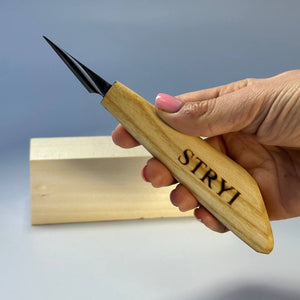 Cuchillo para tallar madera 40mm STRYI Profi para tallado detallado