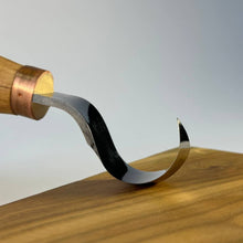 Cargar imagen en el visor de la galería, Cuchara, cuenco y cuchillo para trinchar kuksa, filo afilado, 25 mm STRYI Profi