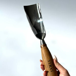 Large sculpture bent tool, 7 profile, heavy duty gouges STRYI Profi, wooden sculpting, bowl carving