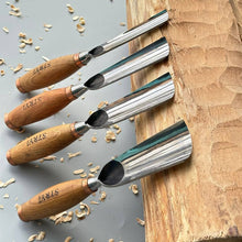 Load image into Gallery viewer, Large sculpture chisel, 8 profile heavy duty gouge, woodworking tools, making furniture, hand woodworking tools