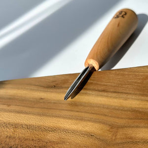 Woodcarving tool short gouge skewed STRYI&Adolf Yurev Profi, Chip carving tools