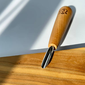 Woodcarving tool short gouge skewed STRYI&Adolf Yurev Profi, Chip carving tools