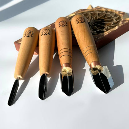 V-förmiger Kurzmeißel STRYI-AY Profi für Spanschnitzerei, Holzschnitzwerkzeuge, detailliertes Holzschnitzschnitzmesser, Geschenk für Männer, Messer und Werkzeuge