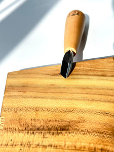 V-parting short chisel skewed STRYI-AY Profi for carving, V-shaped chisels