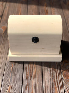 Caja de joyería en blanco de tilo con secciones secretas para decoración tallada en madera, álbumes de recortes u otros