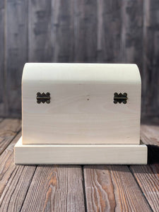 Caja de joyería en blanco de tilo con secciones secretas para decoración tallada en madera, álbumes de recortes u otros