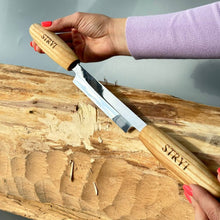 Cargar imagen en el visor de la galería, Drawknife STRYI Profi 130mm, Navaja de afeitar recta para carpintería para cortar madera