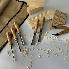 Load image into Gallery viewer, Basic wood carving kit STRYI for Whittling figures and Relief carving, Versatile set