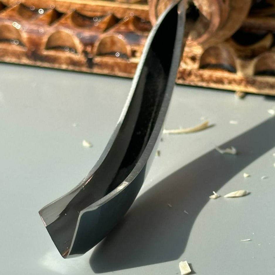 Long Bent V-parting Gouge STRYI 45 degrees, Detailing wood carving ...