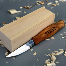 Load image into Gallery viewer, Sloyd knife STRYI Profi for wood carving 80mm, Carving tools, Carving knife, Gift for friend