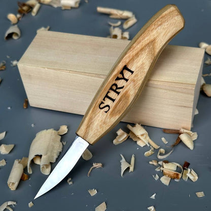 Whittling knife for wood carving 58mm STRYI Profi, Sloyd knife, Carving figurines, Carving knife