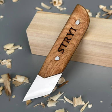 Chip carving knife 40mm STRYI Profi, Carving knife, Skewed knife, Knife for sculpting