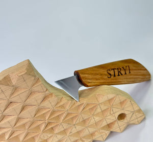Wood carving knife 35mm STRYI Profi for  relief and chip carving, carving knives, wood carving tools