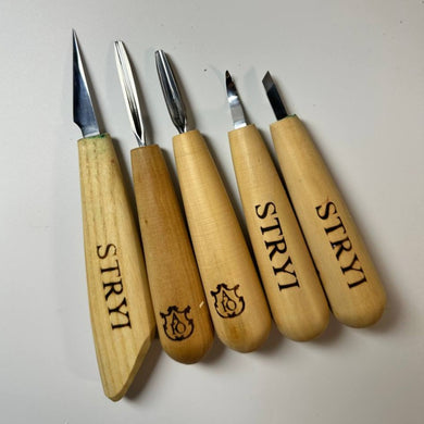 Carving tools, Chisels, Gouges, Bent gouges, Wood carving tools STRYI