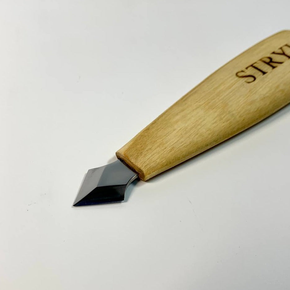 Wood carving knife STRYI Profi, Arrow-shaped, Marking knife, Carpentry knife, Gift for father