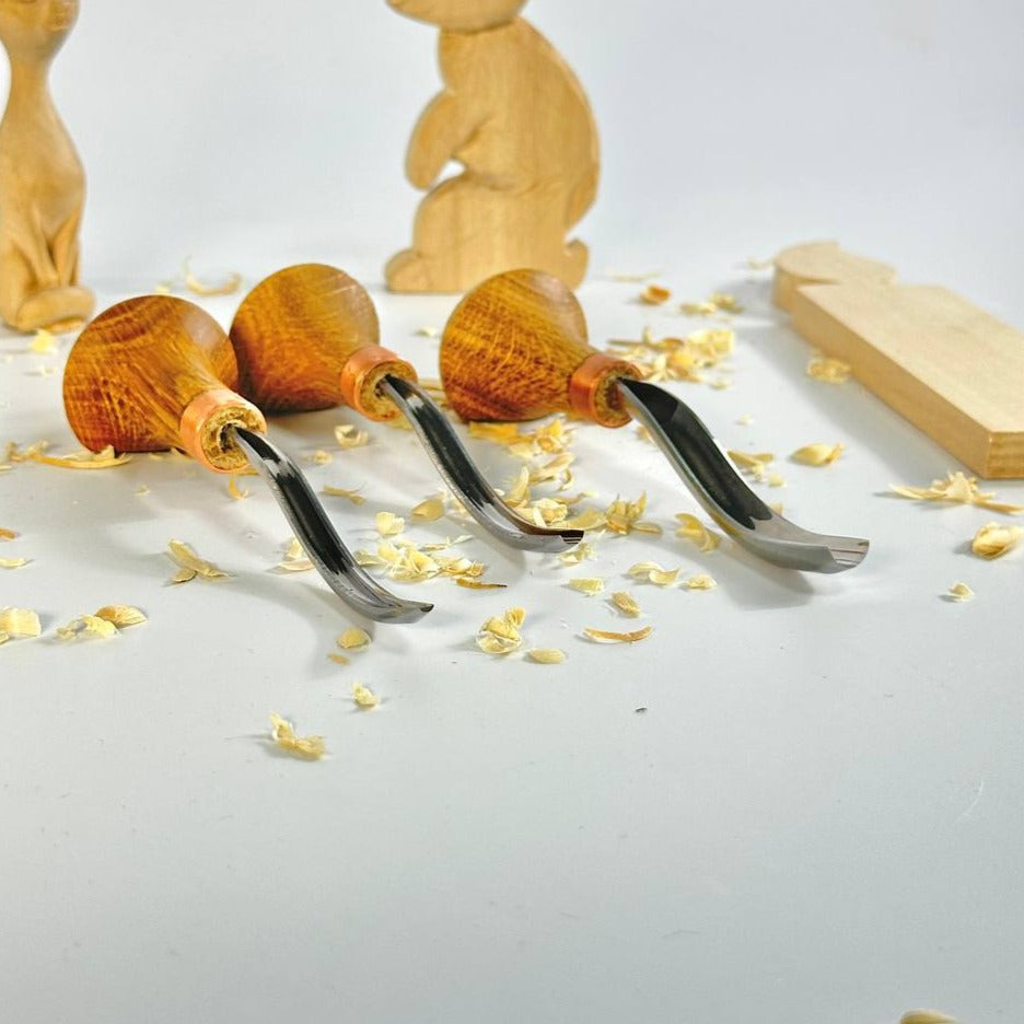 Palm carving bent gouge sweep #9 STRYI Profi ,Linocutting tool, Burins ...