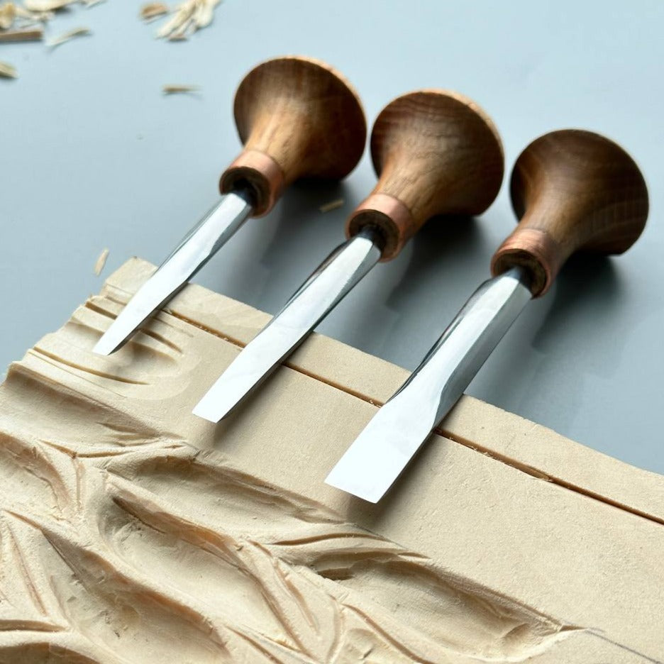 Palm carving tool STRYI Profi #1, Linocuttung tool, Engraving chisel, Flat carving chisel