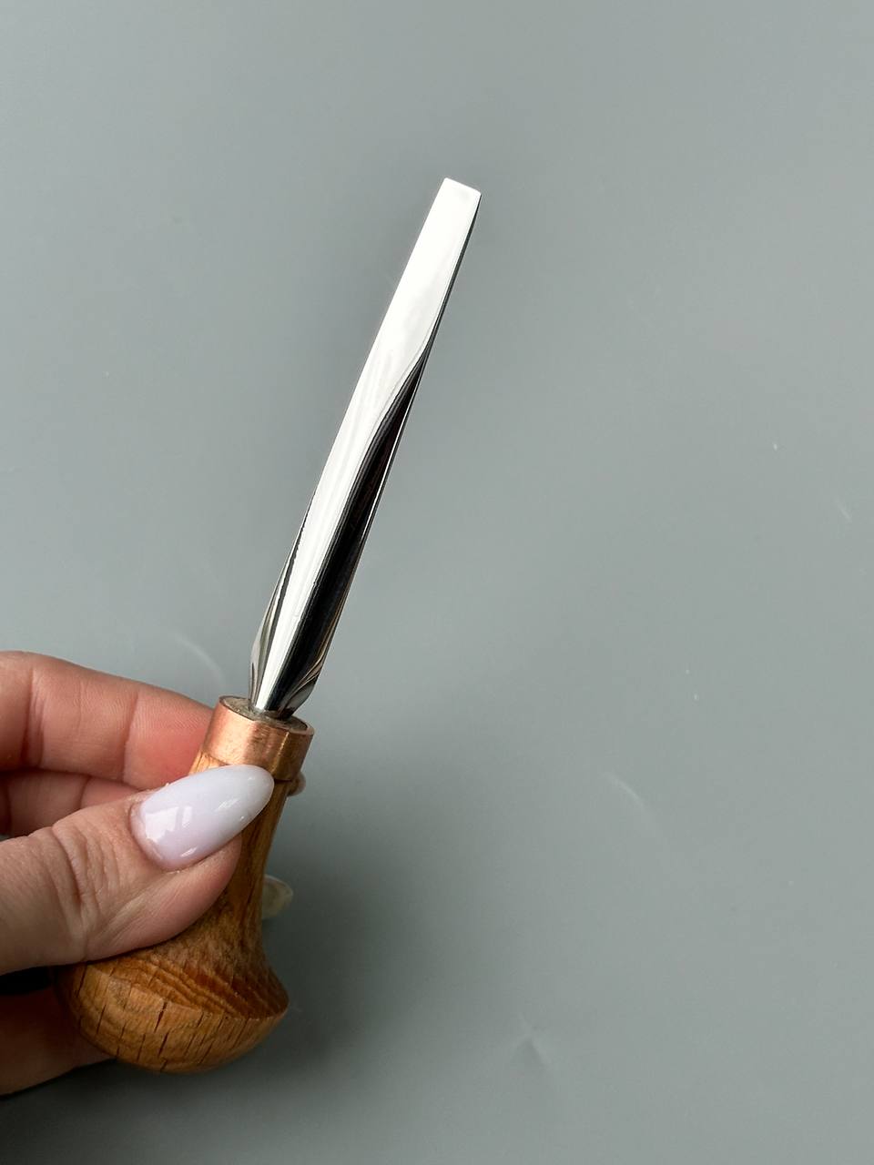 Palm carving tool STRYI Profi #1, Linocuttung tool, Engraving chisel, Flat carving chisel