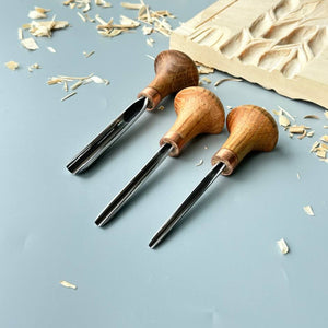 Palm carving tool STRYI Profi sweep #9, Linocutting tool, Burin Engraver, Detailed tool, Palm gouge