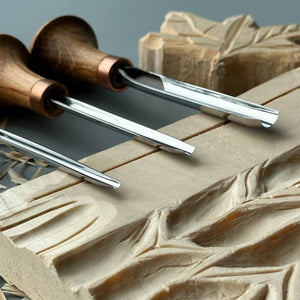 Palm carving tool STRYI Profi sweep #9, Linocutting tool, Burin Engraver, Detailed tool, Palm gouge
