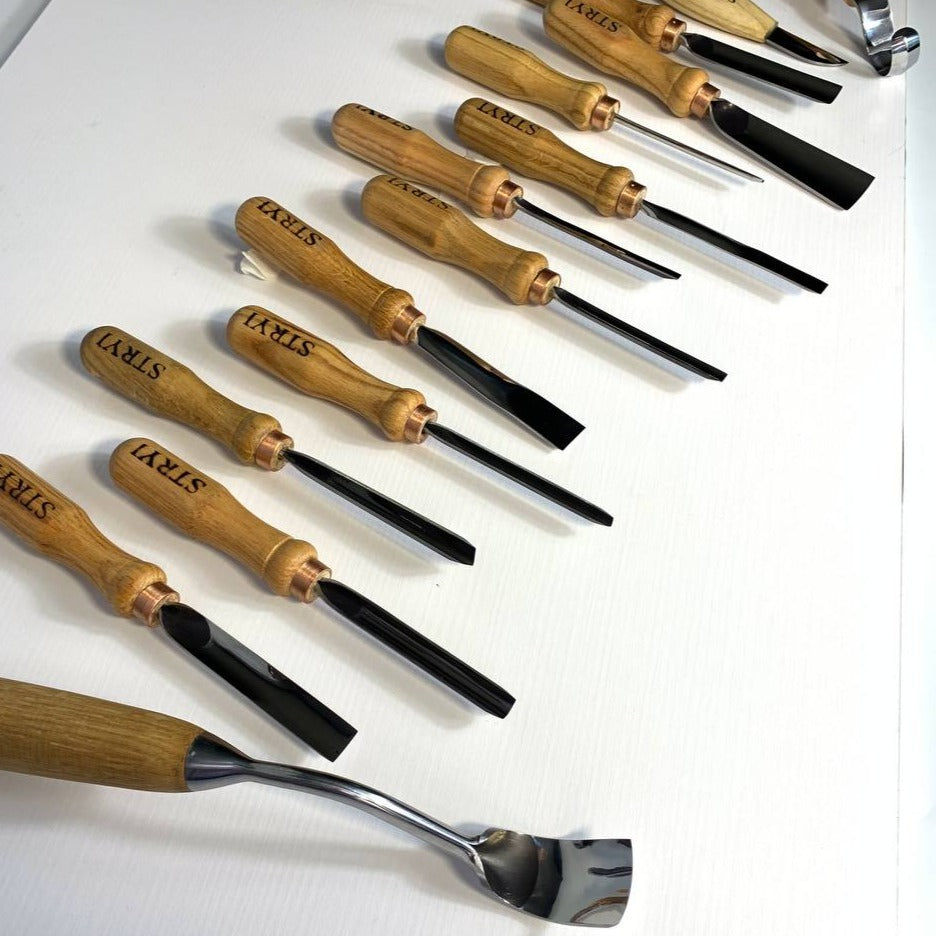 Versatile carving set of 14 pcs for relief caving, Making figurines, Chisels set