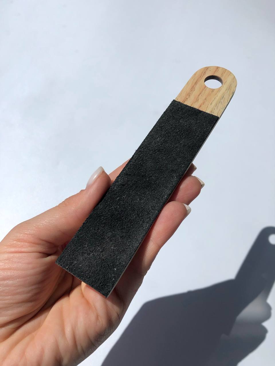 Pocket sharpening leather strop for carving tools, Camping tools, Sharpening pocket knives, Sharpening kit