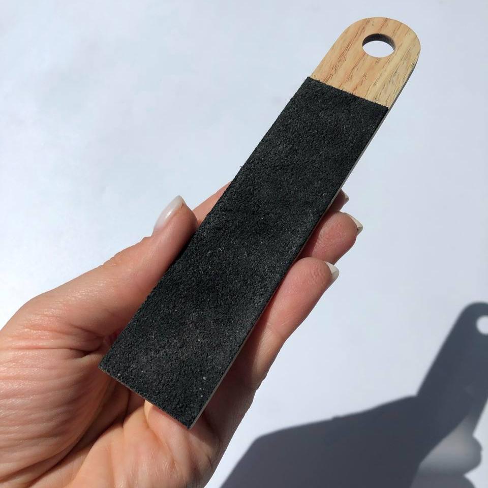 Pocket sharpening leather strop for carving tools, Camping tools, Sharpening pocket knives, Sharpening kit