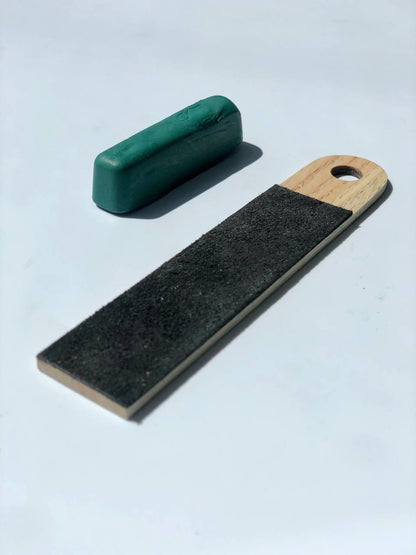 Pocket sharpening leather strop for carving tools, Camping tools, Sharpening pocket knives, Sharpening kit