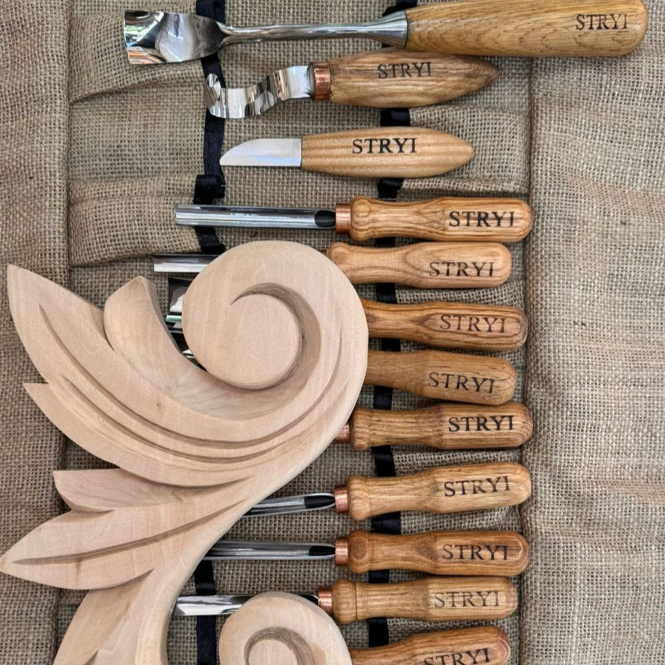 Versatile carving set of 14 pcs for relief caving, Making figurines, Chisels set