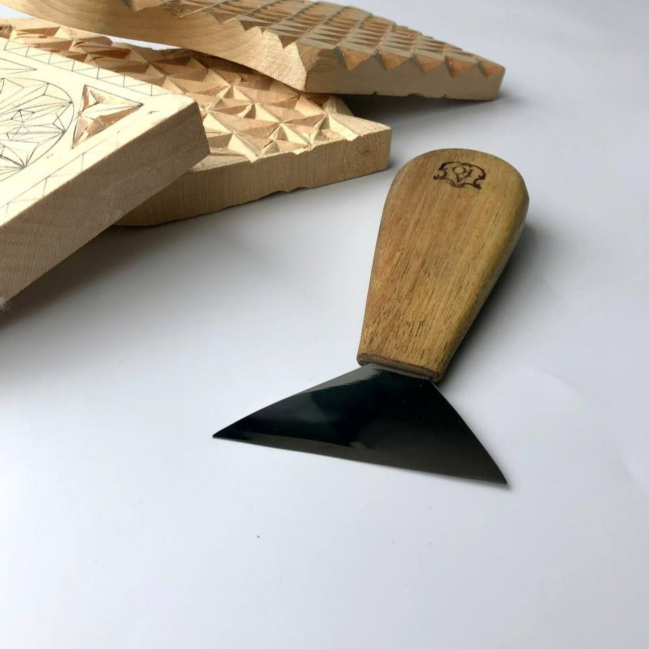 Chip Carving knife 70mm, Triangle knife chisel STRYI&Adolf Yurev Profi