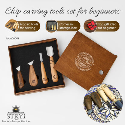 Conjunto de herramientas completo STRYI-AY Start para tallador de madera, todo incluido para hobby
