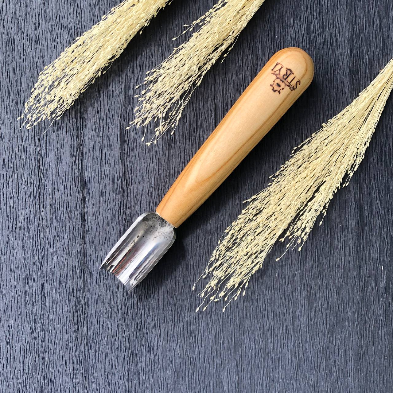 Short Rounded Gouge STRYI-AY Profi, Carving gouge straight-beveled, Gouge STRYI