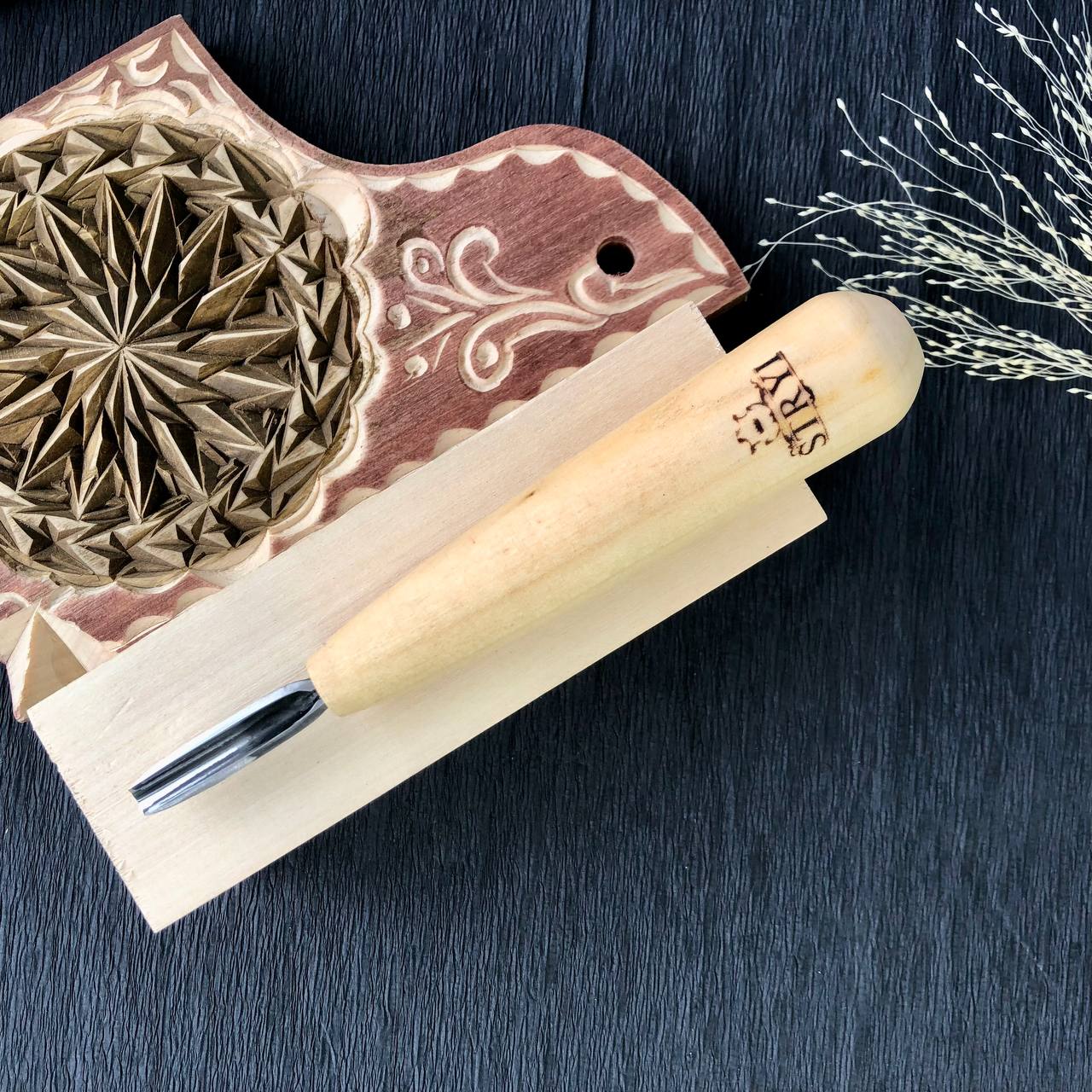 Skew-beveled short gouge STRYI&Adolf Yurev, Chip carving gouge Standart ...