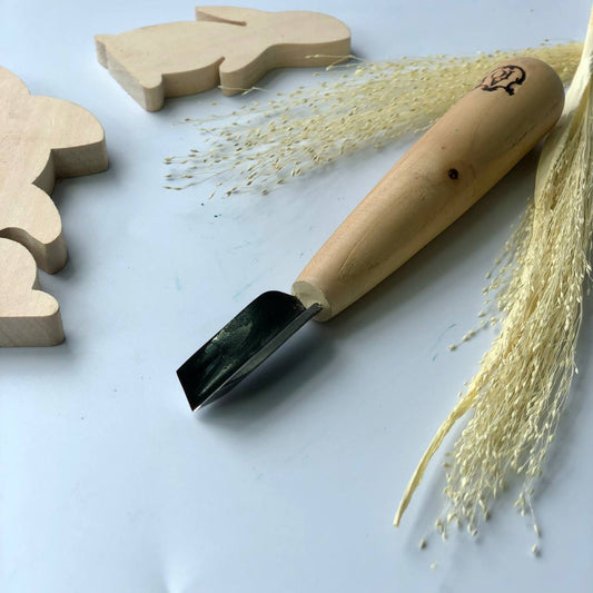 Cincel recto corto con separación en V STRYI-AY Profi para tallado de virutas, herramientas de tallado de madera, cuchillo detallado de virutas de tallado en madera, regalo para hombres cuchillo y herramientas