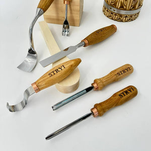 Carving tools, Chisels, Gouges, Bent gouges, Wood carving tools STRYI