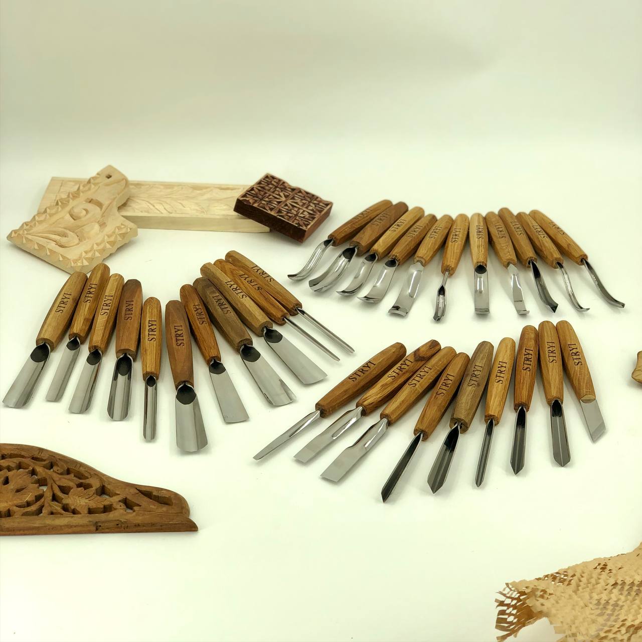 Wood carving tools set for relief carving, Woodworking tools, Chisel set