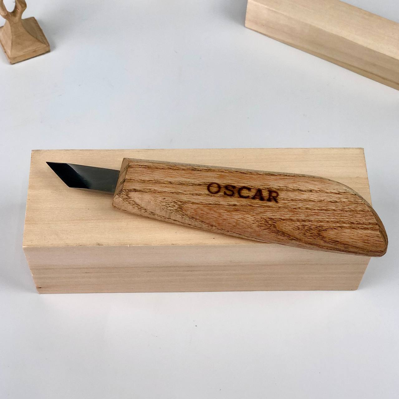 Skewed Wood carving knife OSСAR