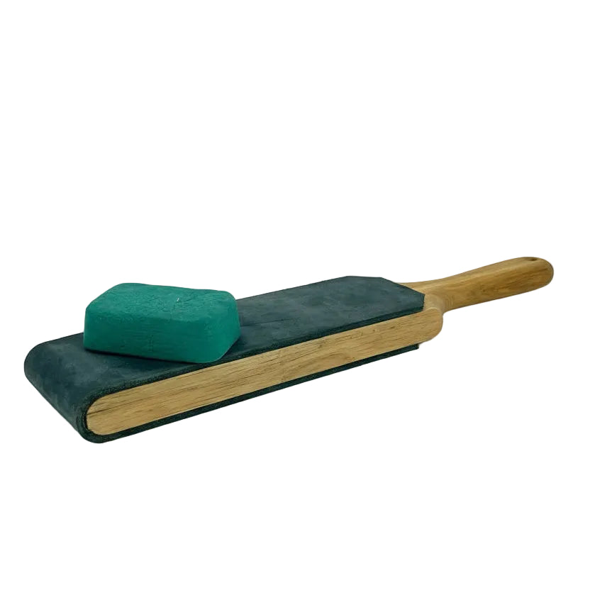 Lederriemen doppelseitig, zum Schärfen, Polieren, Finishen von Messern, Flachmeißeln